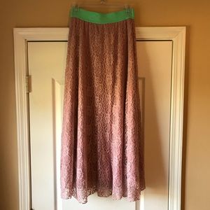 Mauve Lularoe Lace Lucy Skirt